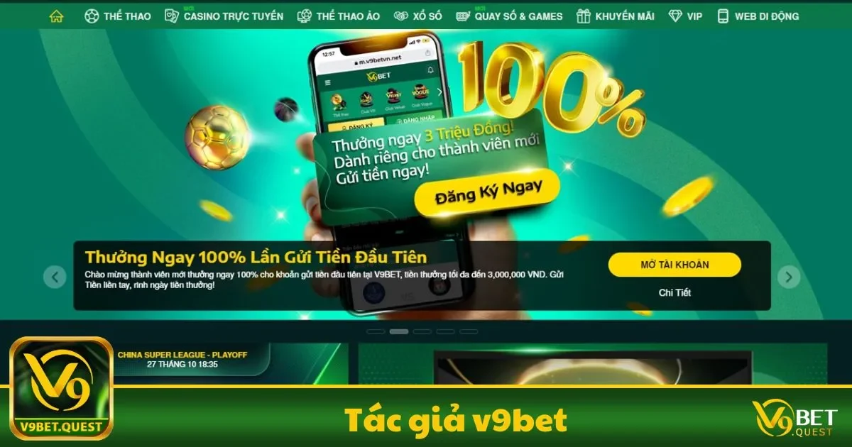 Tác Giả V9BET: Người Sáng Lập Nền Tảng Cá Cược Trực Tuyến 2 Tác Giả V9BET: Tích hợp công nghệ tiên tiến vào trải nghiệm người dùng