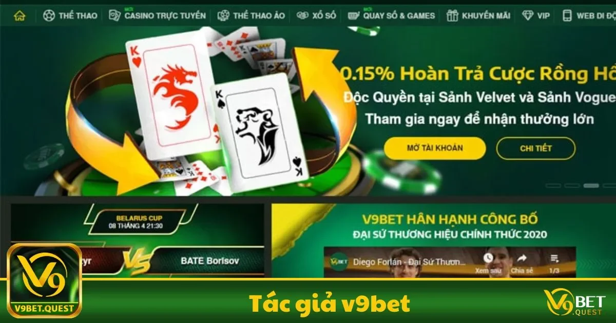 Tác Giả V9BET: Người Sáng Lập Nền Tảng Cá Cược Trực Tuyến 3 Tác Giả V9BET: Cộng đồng người chơi tại V9BET đạt mốc 5 triệu thành viên toàn cầu
